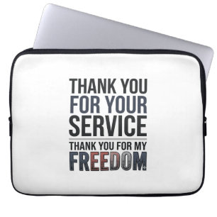 Capa Para Notebook Obrigado Por Minha Liberdade Camisa Patriota Veter