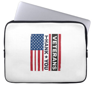 Capa Para Notebook Obrigado Veteranos Design de Vetor de Bandeira Ang