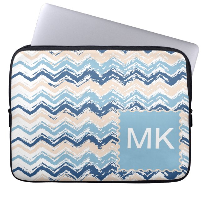 Capa Para Notebook Ocean Waves Chevron (Frente)