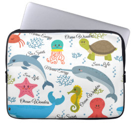 Capa Para Notebook Ocean Wonders Sea Life Ocean Criaturas Padrão