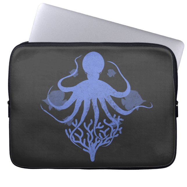 Capa Para Notebook Octopus (fundo escuro) (Frente)