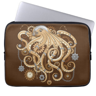 Capa Para Notebook Octopus Steampunk Surreal Style Machine