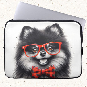 Capa Para Notebook Óculos de Nerd Vermelho da Pomerânia
