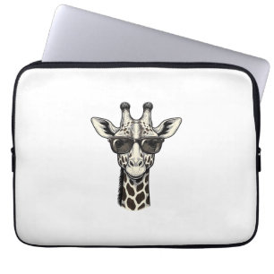 Capa Para Notebook Óculos de Sol de Girafa Legal Camisa de Gravura Vi