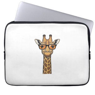 Capa Para Notebook Óculos de Sol Girafa Legal Camisa de Gravura Vinta