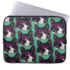 Capa Para Notebook Óculos Difundidos Tuxedo Cat Epic Art