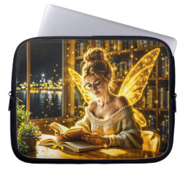 Capa Para Notebook Óculos e livros da fada de sonho