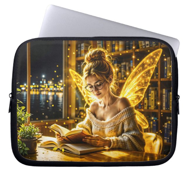 Capa Para Notebook Óculos e livros da fada de sonho (Frente)