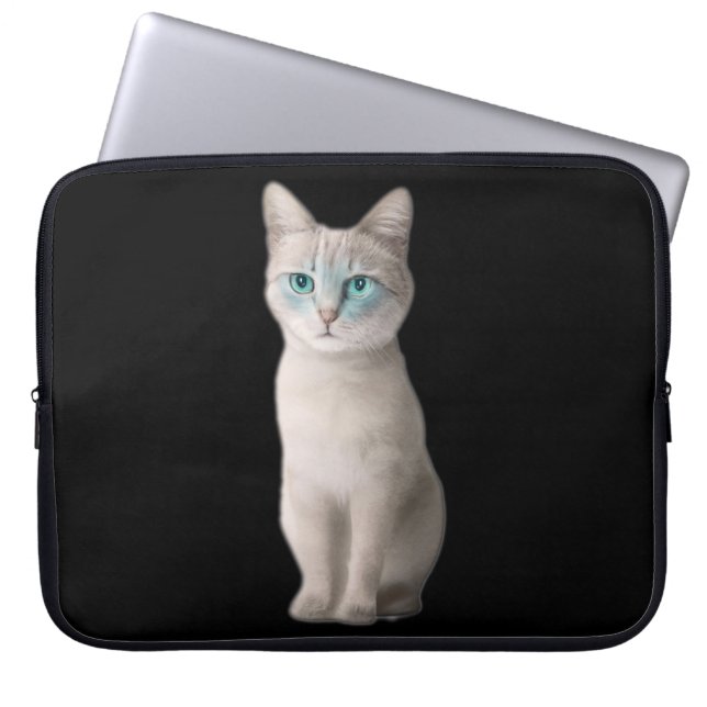 Capa Para Notebook Ojos Azules Cat (Frente)