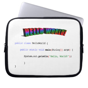 Capa Para Notebook Olá, geek mundial saudando Java