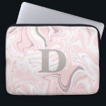 Capa Para Notebook Olhar de mármore cor-de-rosa e branco minimalista<br><div class="desc">Mármore à moda e feminino no rosa e no branco.</div>