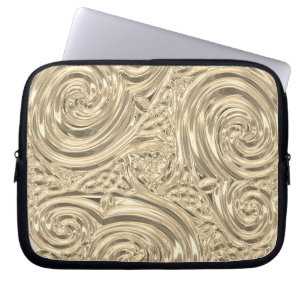 Capa Para Notebook Olhar gravado metálico Dourado