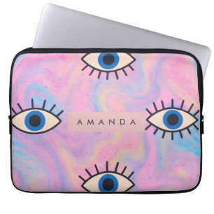 Capa Para Notebook Olho Azul Malvado Personalizado Pop Art em Redemoi