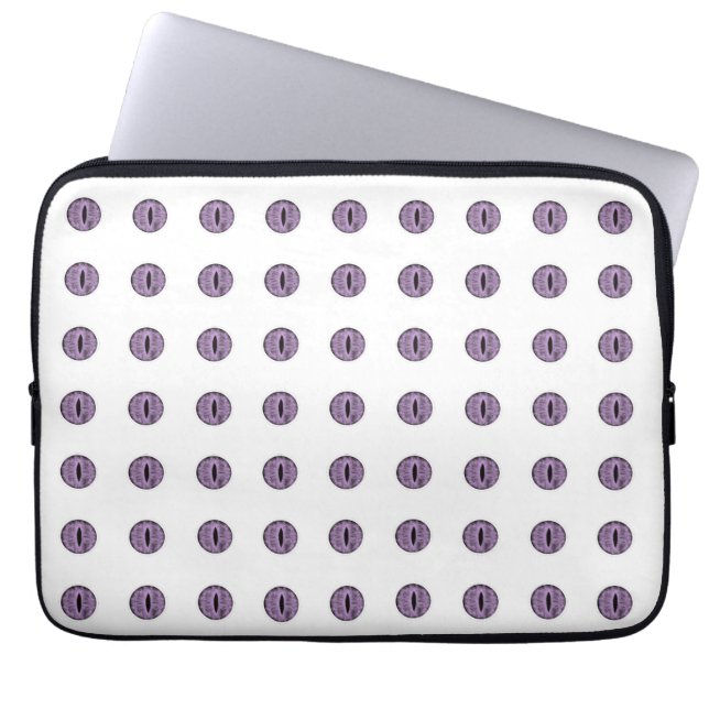 Capa Para Notebook Olhos de Bolinhas Roxo do Dia das Bruxas (Frente)