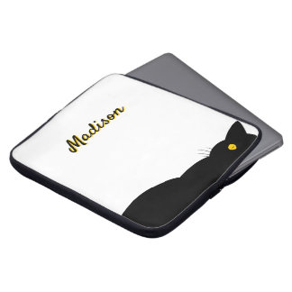 Capa Para Notebook Olhos de Ouro CAT PRETO personalizáveis