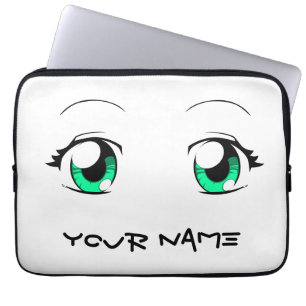 Capa Para Notebook Olhos feitos sob encomenda da menina do Anime da