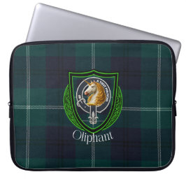 Capa Para Notebook Oliphant Scottish Clan Tartan and Crest 