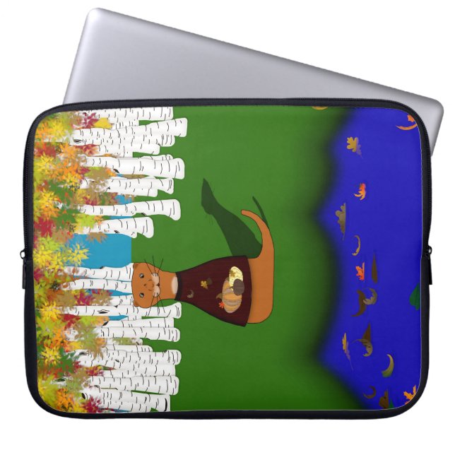 Capa Para Notebook Oliver The Otter River Wolf Lake Autumn Polyester (Frente)