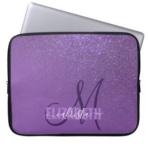 Capa Para Notebook Ombre de gradiente de brilho violeta violeta diago