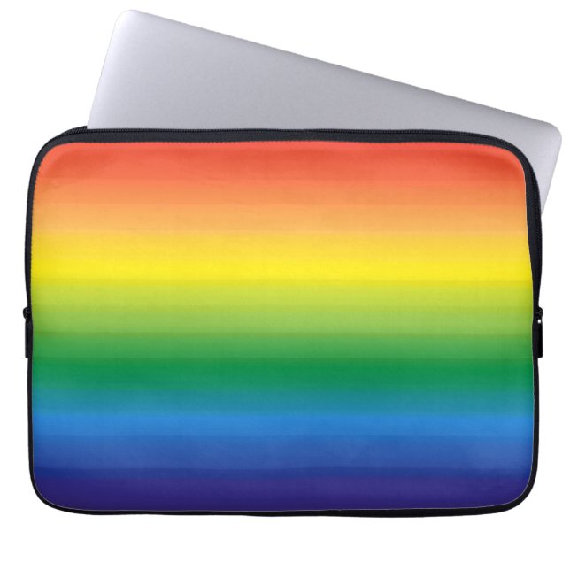 Capa Para Notebook Ombre Rainbow Pride Bold Bright Colorida (Frente)