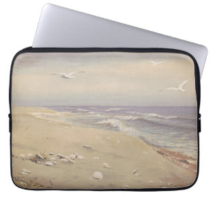 Capa Para Notebook On the Beach (1879) - Vintage Coastal Art