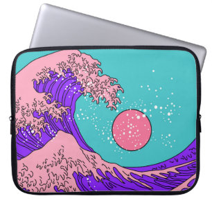 Capa Para Notebook Onda de excelente no estilo de Arte de Pop Vaporwa
