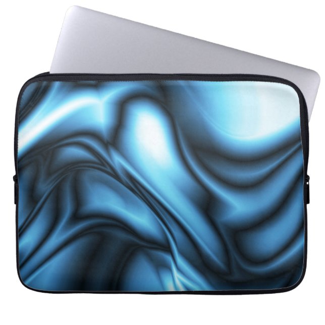 Capa Para Notebook Onda de Seda Azul (Frente)