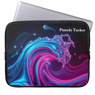Capa Para Notebook Onda Neon Futurista Cyberpunk Gaming