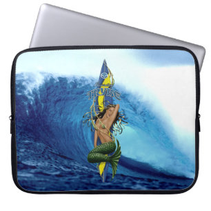 Capa Para Notebook Onda tropical da prancha da sereia de MerMarilyn