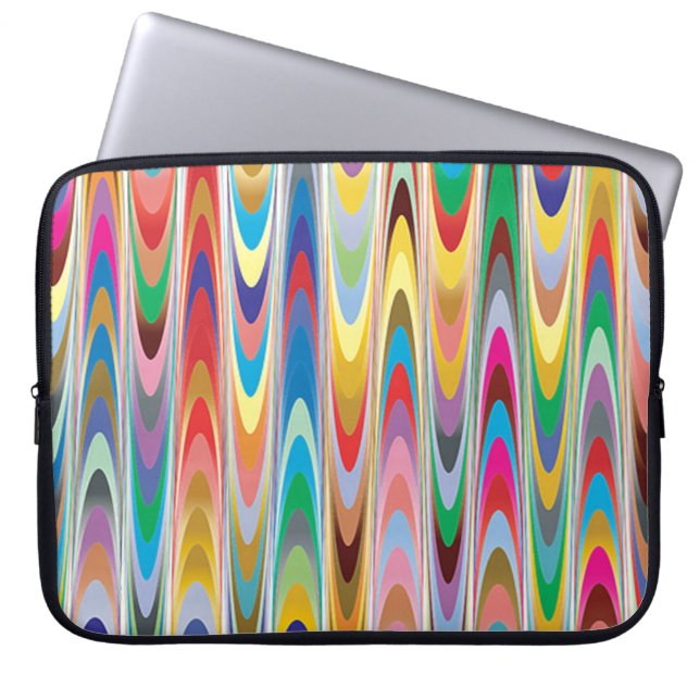 Capa Para Notebook Ondas arco-íris (Frente)
