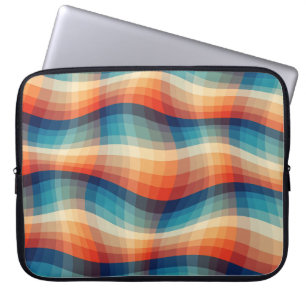 Capa Para Notebook Ondas Coloridas Vintage Retro