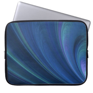 Capa Para Notebook Ondas de areia macias azuis e verdes