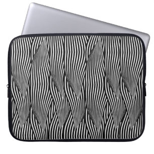 Capa Para Notebook Ondas decorativas decorativas sem costura, pétalas