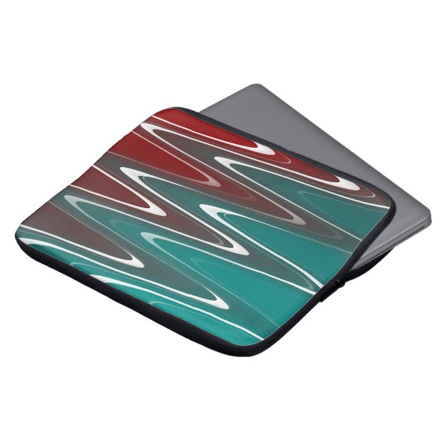 Capa Para Notebook Ondas em branco (Frente Topo)