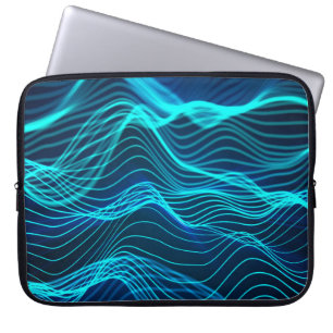 Capa Para Notebook Ondas neon de numerosas linhas de abstrato e linha