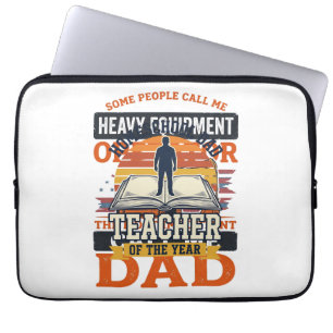 Capa Para Notebook Operador de Equipamento Pesado Pai Camisa Vintage