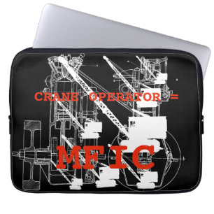 Capa Para Notebook Operador de grua = MFIC VINTAGE CRAWLER CRANE