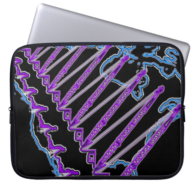 CAPA PARA NOTEBOOK OPERADOR NEON CRANE CRANE NORTH AMERICA MAP NEON (Frente)