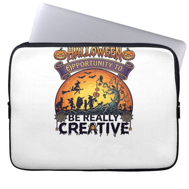 Capa Para Notebook Oportunidade de Halloween Seja Realmente Criativa  (Frente)