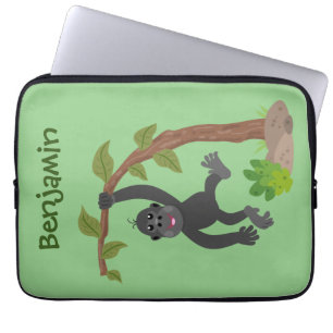 Capa Para Notebook Óptica de desenho animado de gorila de bebê feliz