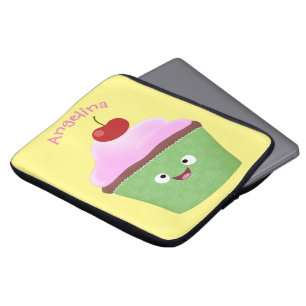 Capa Para Notebook Óptica ilustração do desenho animado do cupcake fe