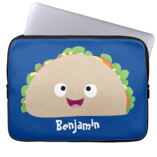 Capa Para Notebook Óptica ilustração do desenho animado do taco feliz
