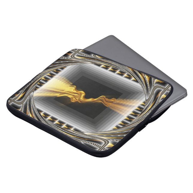 Capa Para Notebook Opulent Warp Gateway Liquid Gold & Black Achempong (Frente Topo)