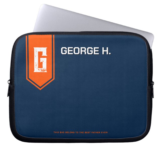 Capa Para Notebook Orange Blue Laptop Case for Man (Frente)