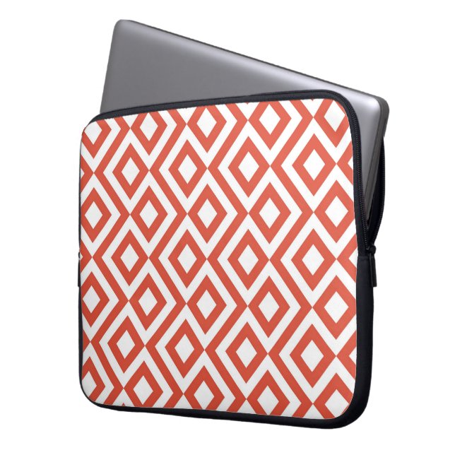 Capa Para Notebook Orange e White Meander (Frente Esquerda)