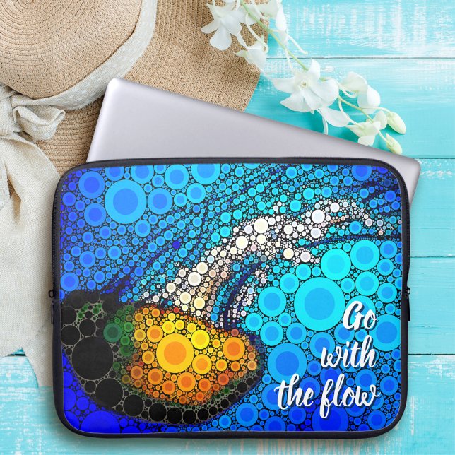 Capa Para Notebook Orange Jellyfish Blue Ocean Vai com fluxo Legal (Criador carregado)