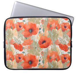 Capa Para Notebook Orange Poppy Meadow