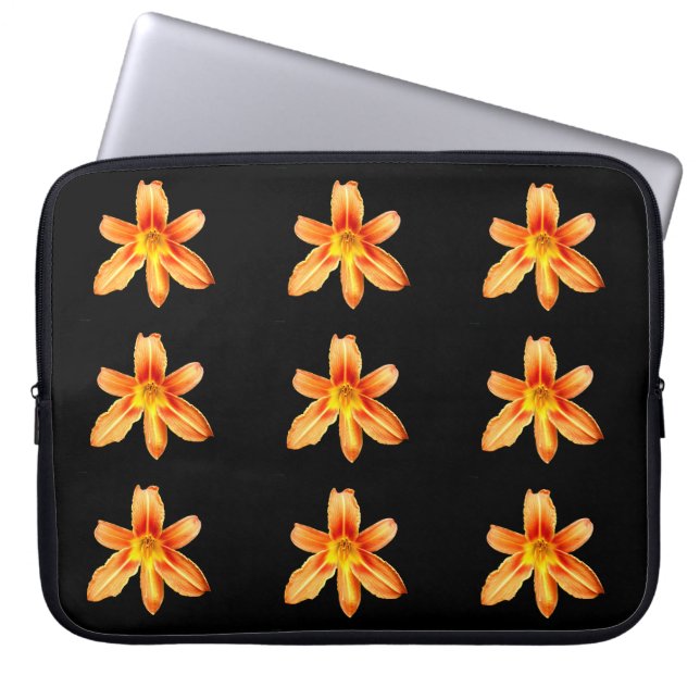 Capa Para Notebook Orange Tiger Lily Bolsa de laptop (Frente)
