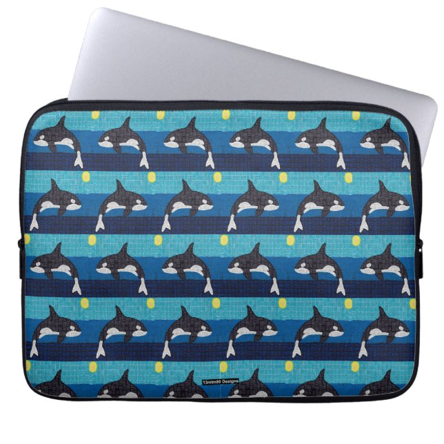 Capa Para Notebook Orca (pattern) - Laptop Sleeve (Frente)