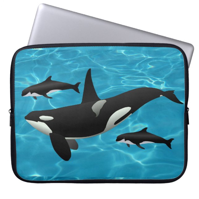 Capa Para Notebook Orca Whales (Frente)